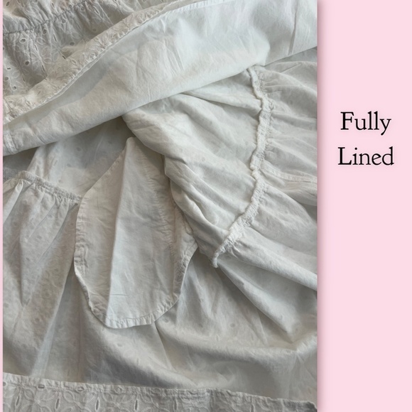 CABANA by Crown & Ivy Jr.’s White Eyelet Shoulder Tie Swing Tank Dress NWT/XL - Picture 14 of 16